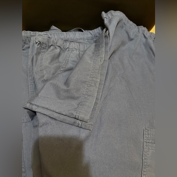 3 Cherokee Workwear Low Rise Drawstring Cargo Scrub Pant M Petite 4020P Navy - Picture 5 of 5